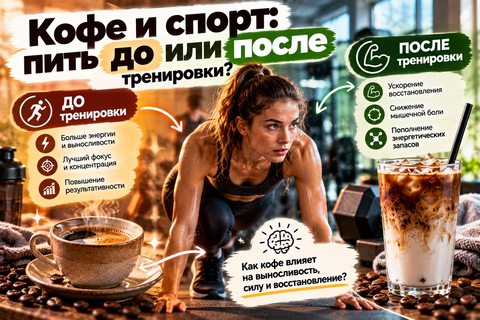 Кофе и спорт: пить до или после тренировки? Научный разбор