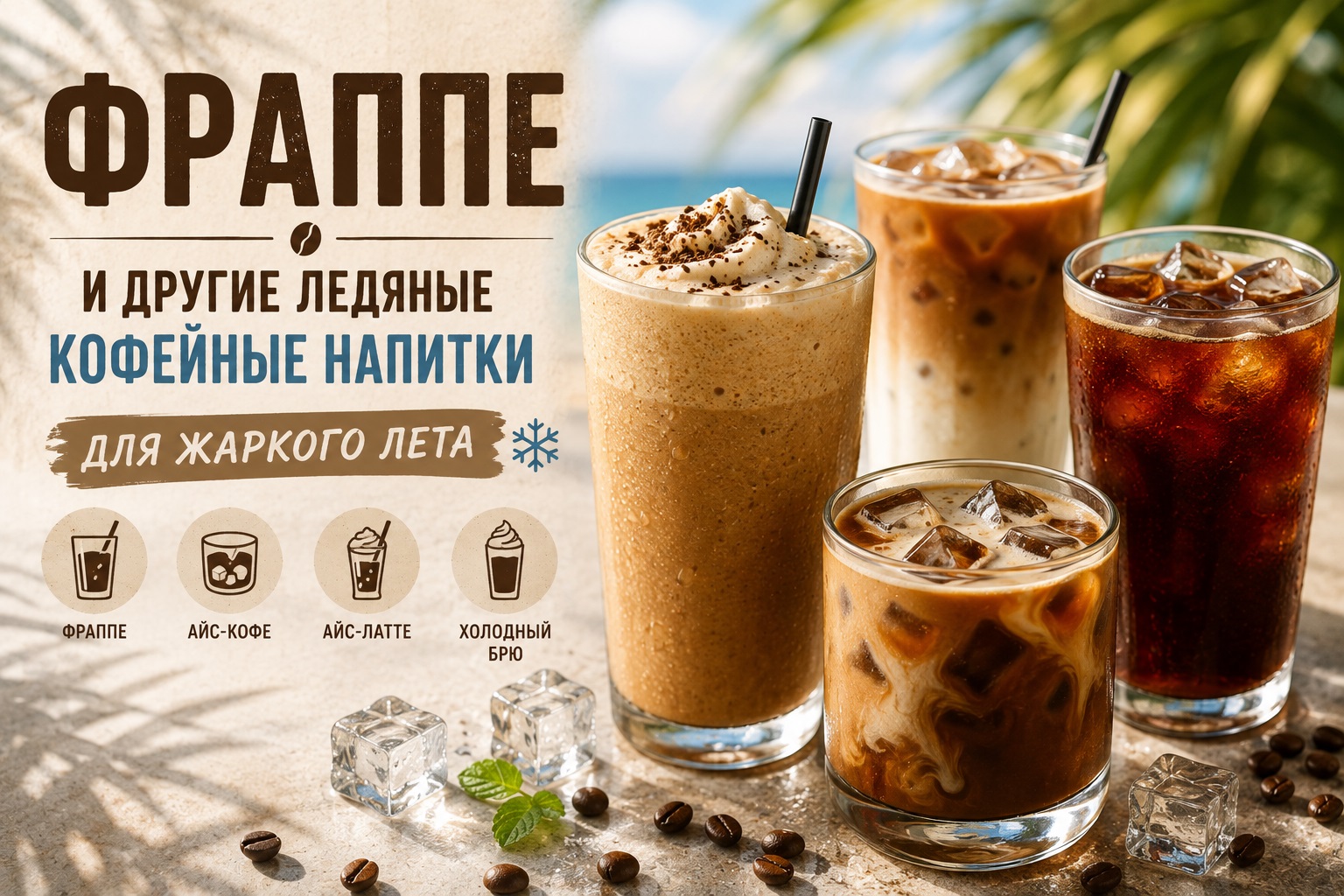 Фраппе и холодный кофе: топ рецептов для жаркого лета