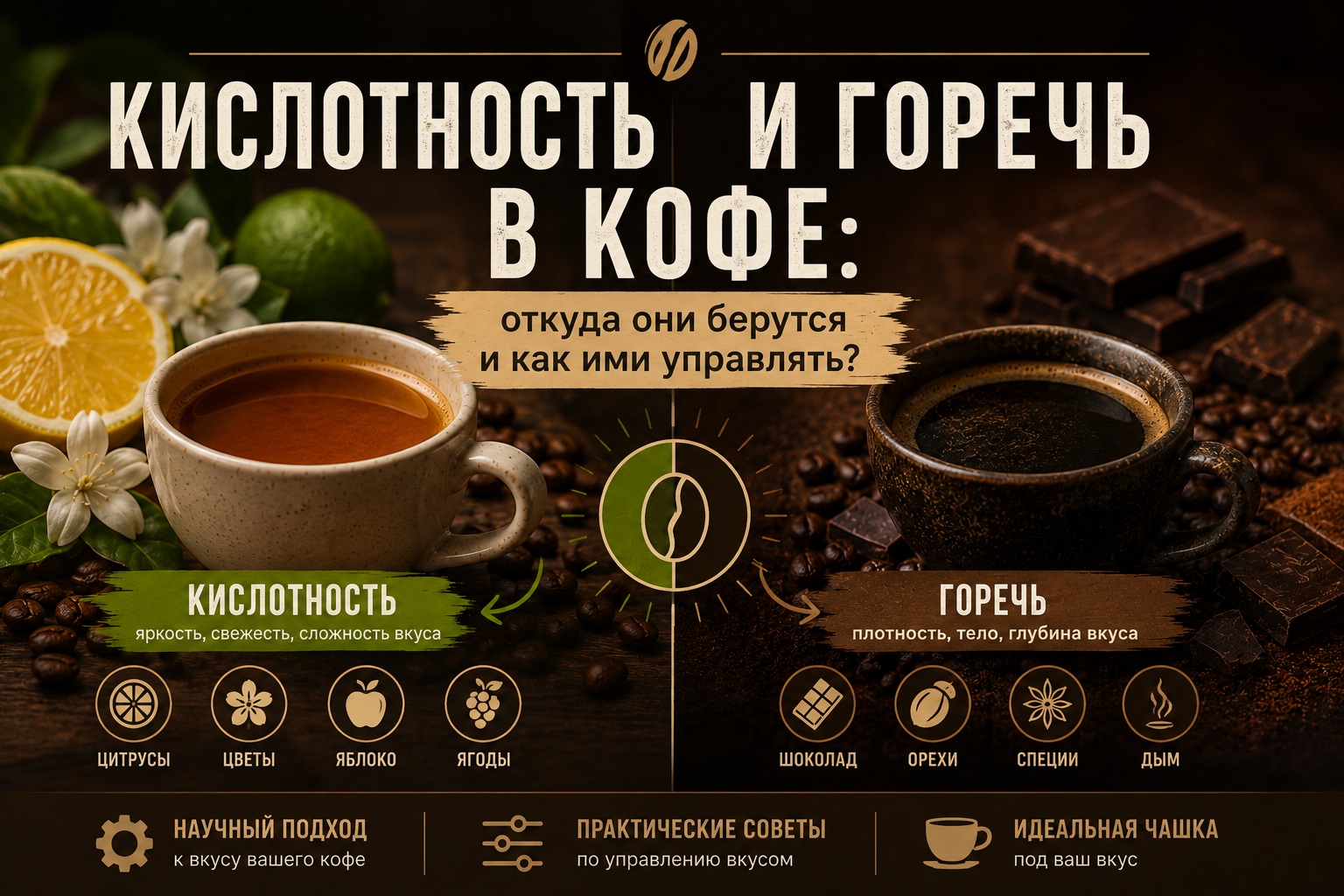 Кислотность и горечь в кофе: полная наука вкуса и практическое управление