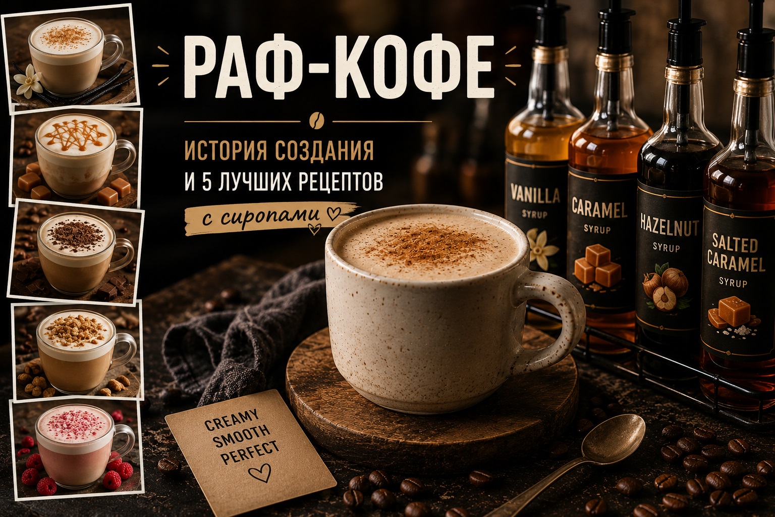 Раф-кофе: история создания и 5 лучших рецептов с сиропами