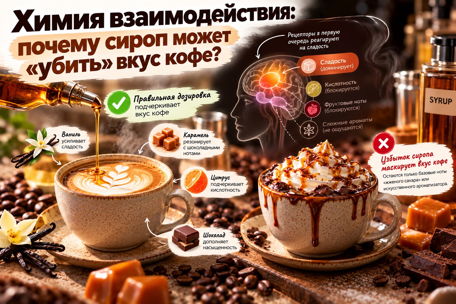 Химия взаимодействия: почему сироп может убить вкус кофе